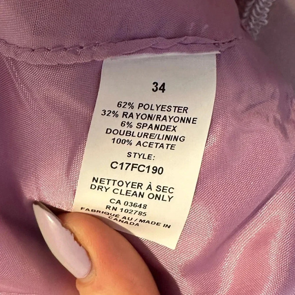 Lilac Peplum Top Sz. 34 - Picture 5 of 5
